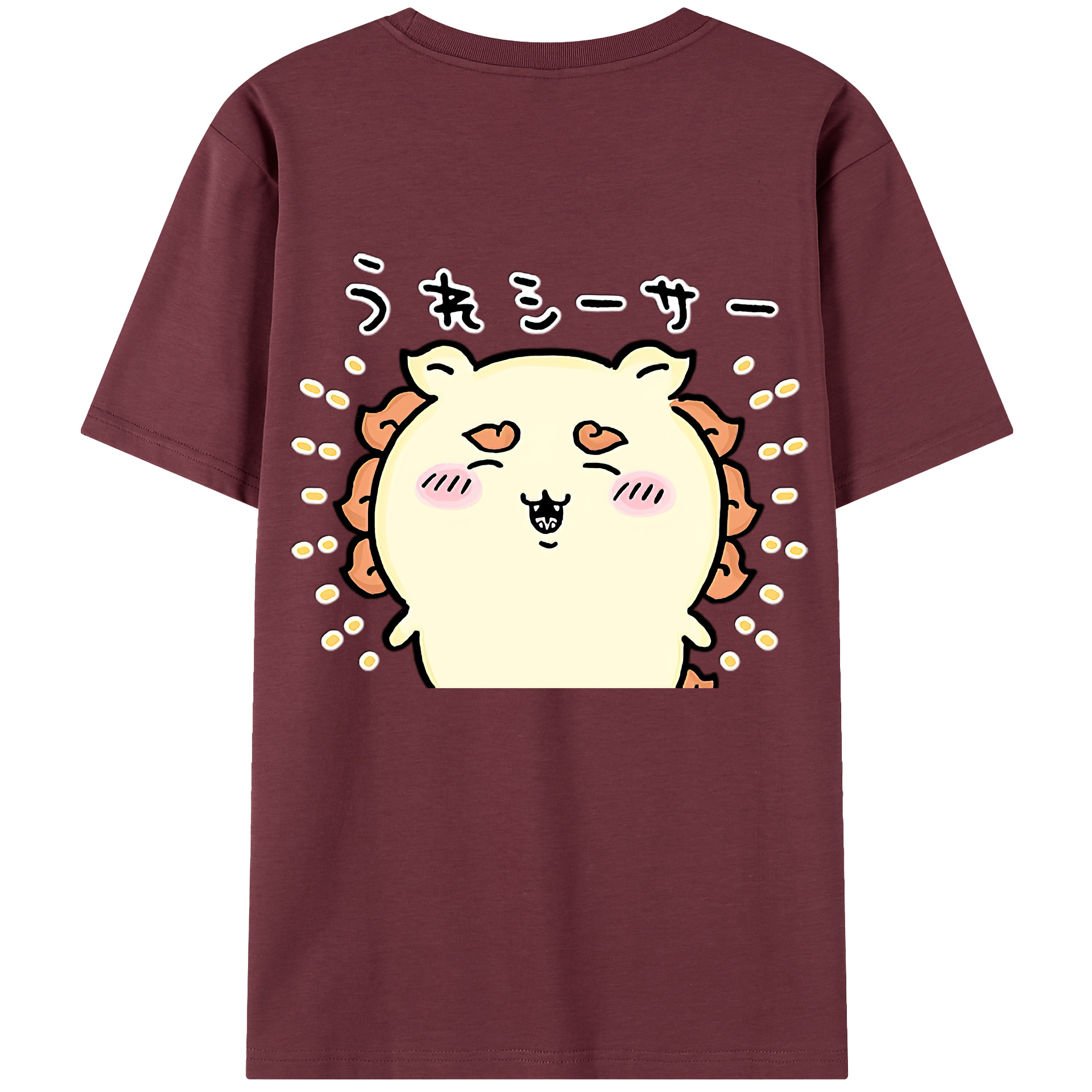 （画像用） ちいかわ シーサー Chii-kawa Shisa 綿100％半袖Tシャツ（背面プリント）